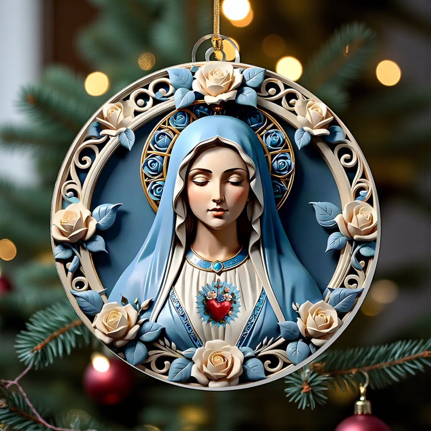 Sacred Heart of Mary Ornament