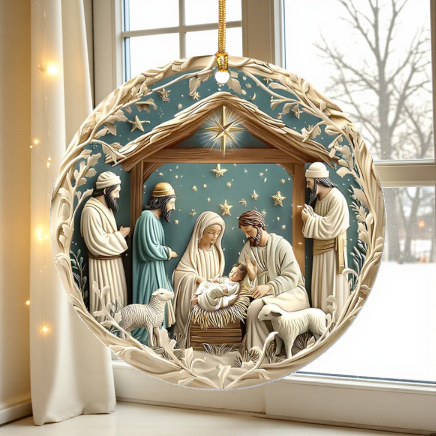 Silent Night Nativity Ornament