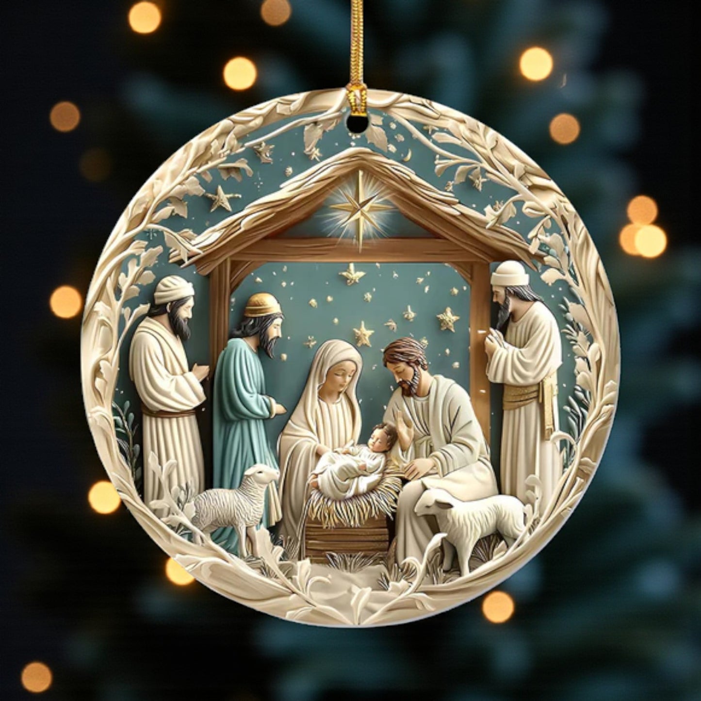 Silent Night Nativity Ornament