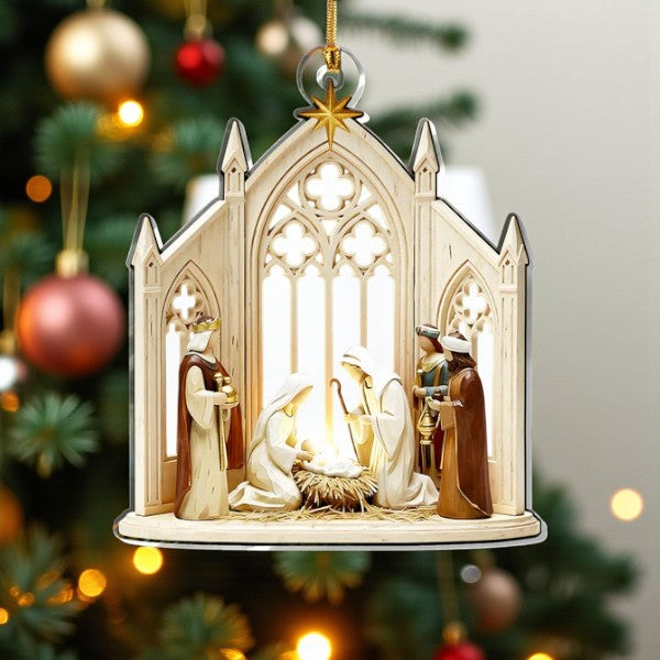 The Protector’s Nativity Ornament
