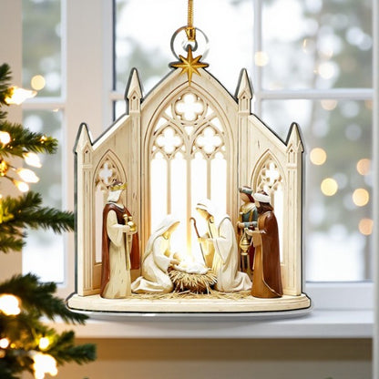 The Protector’s Nativity Ornament