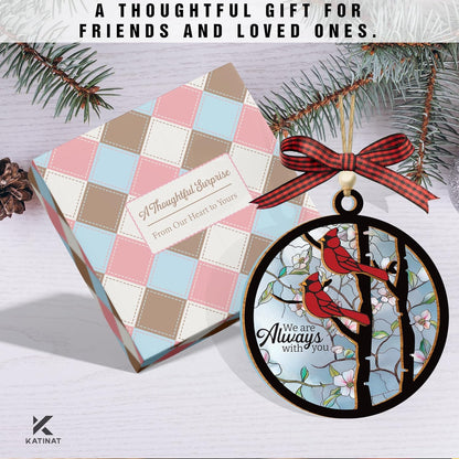 Christmas Ornament 2025 - Ornaments for Christmas Tree, Christmas Tree Ornament, Acrylic Christmas Ornaments, Suncatcher Effect Stained Glass Window Hanging (- KL Cardinal Ornament)
