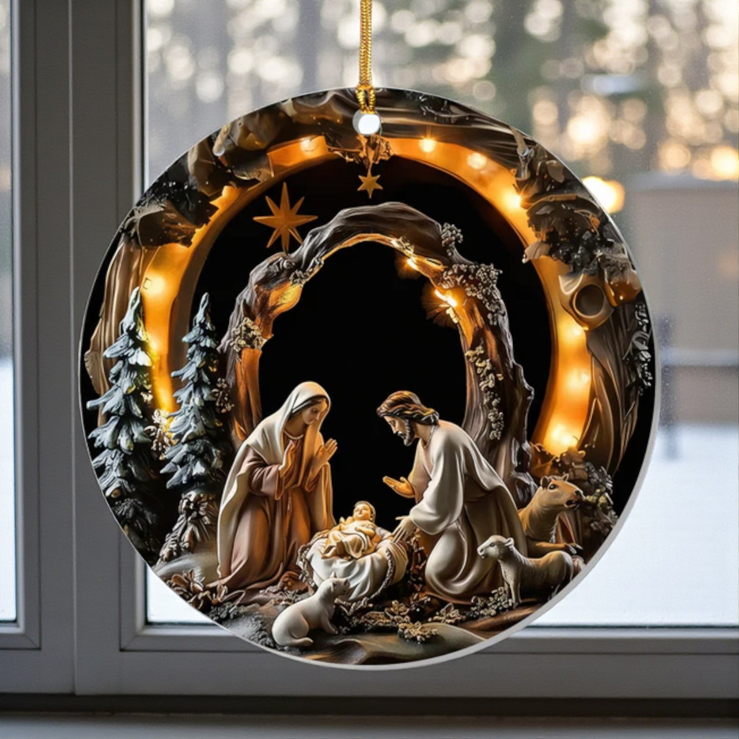 Holy Nativity Christmas Ornament