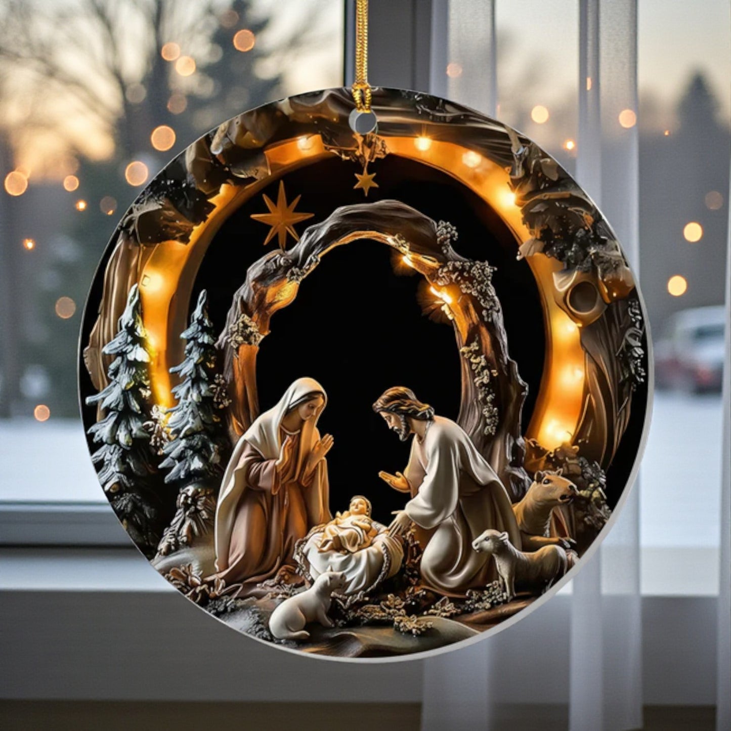 Holy Nativity Christmas Ornament