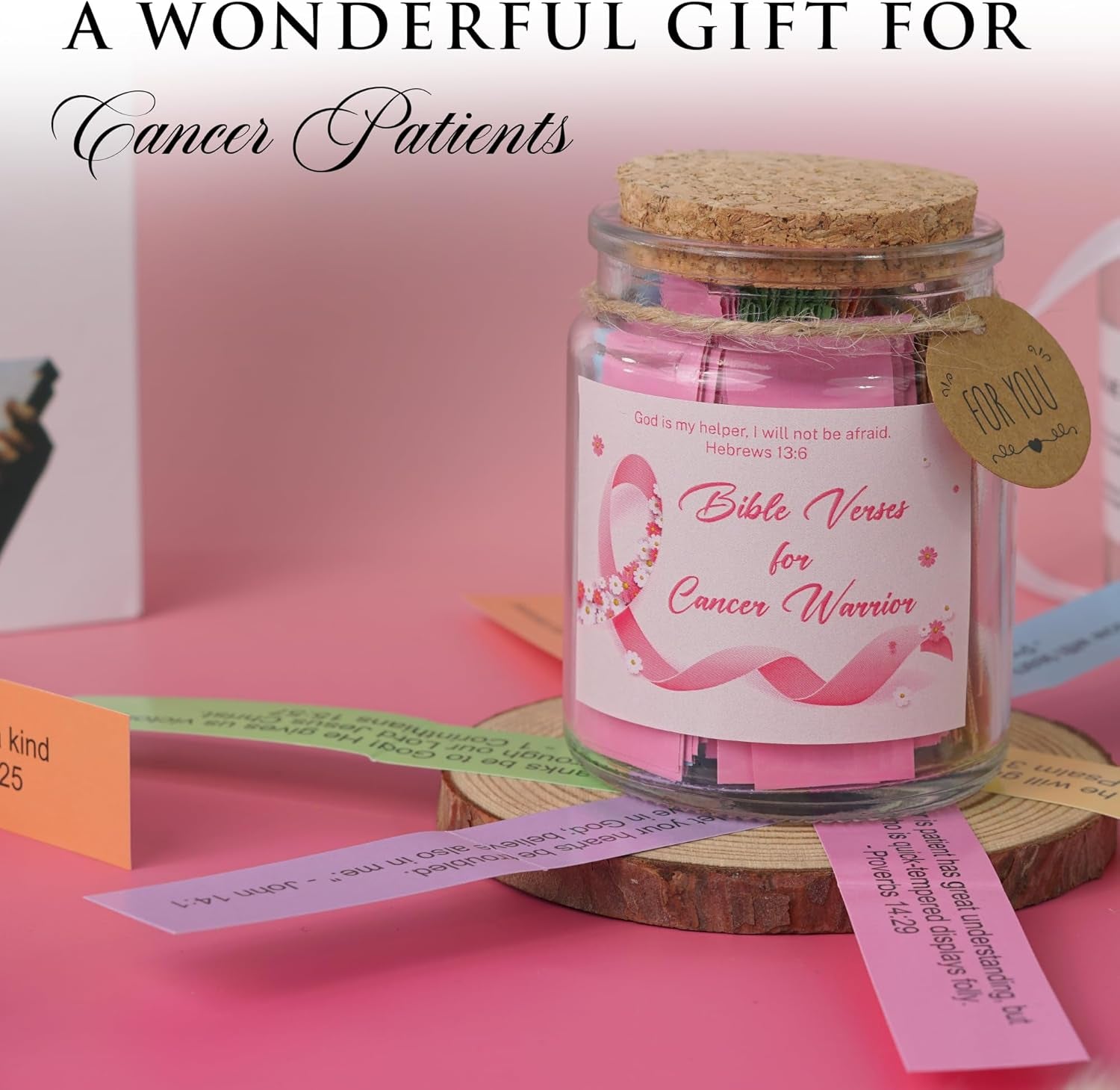 Bible Jar for Cancer Warrior, Cancer Care Gifts for Women, Cancer Gifts for Women, Breast Cancer Gifts, Cancer Comfort Gifts