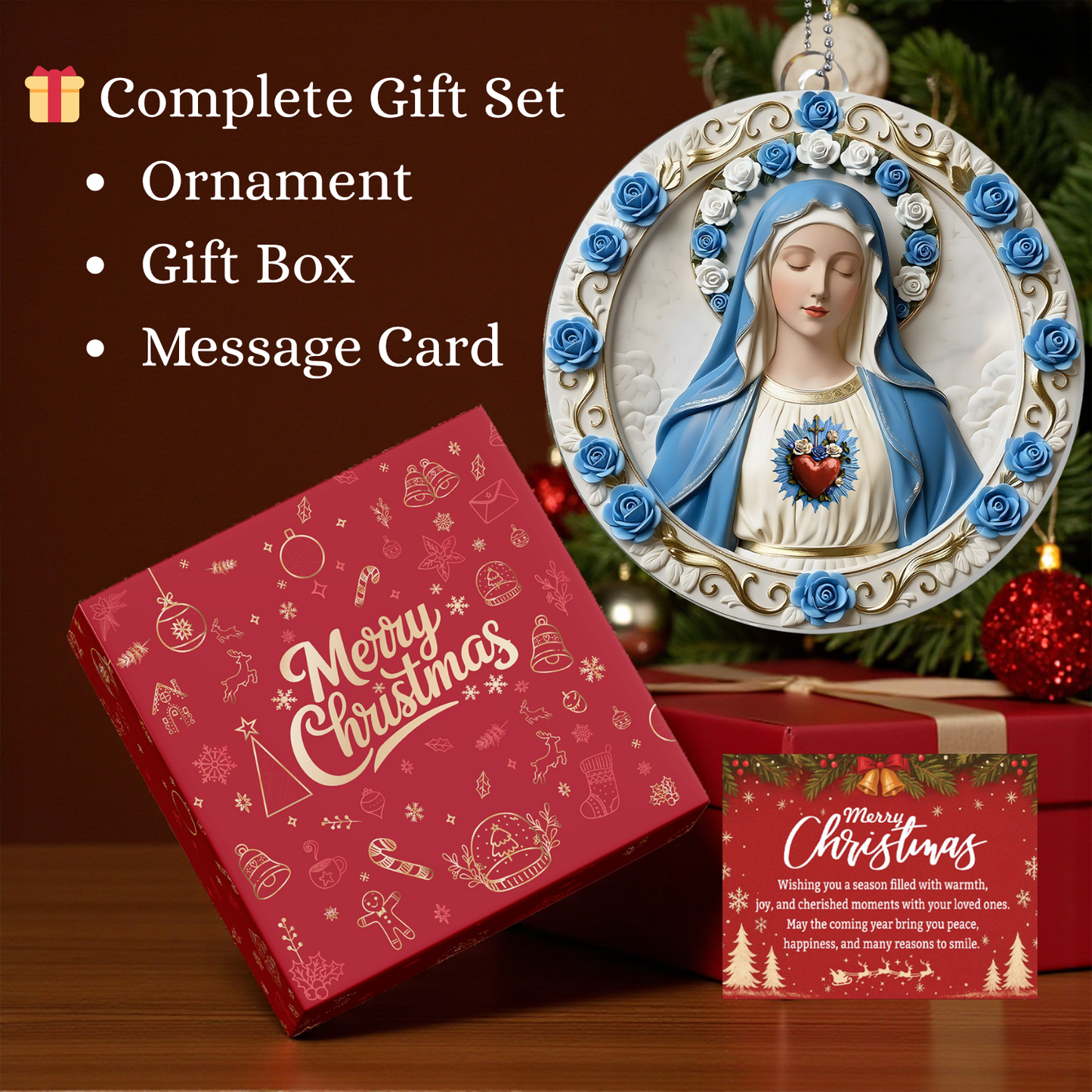 Heart of Mary Ornament