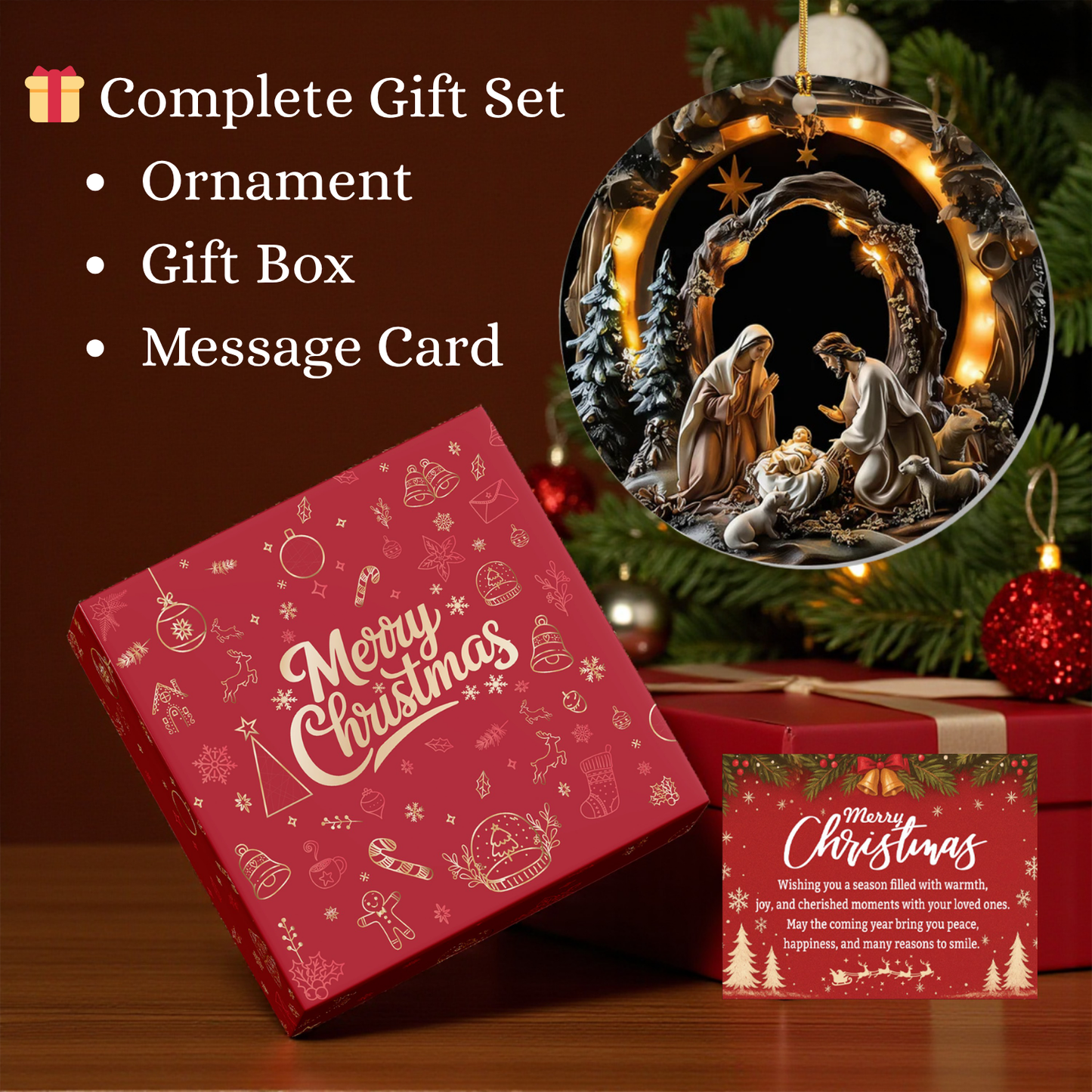 Holy Nativity Christmas Ornament