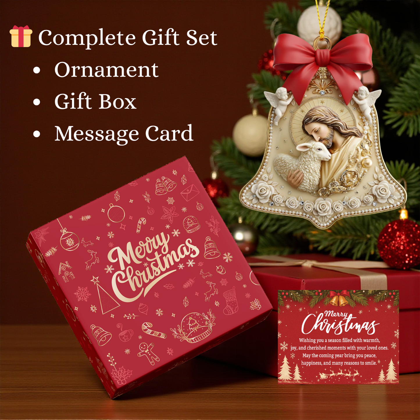 Jesus and Lamb Ornament