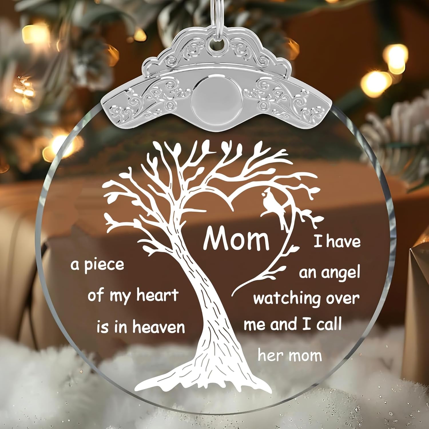 Sympathy Gifts for Mom'S Loss - 3.5 Inch Memorial Christmas Ornament, Bereavement Gifts for Mother