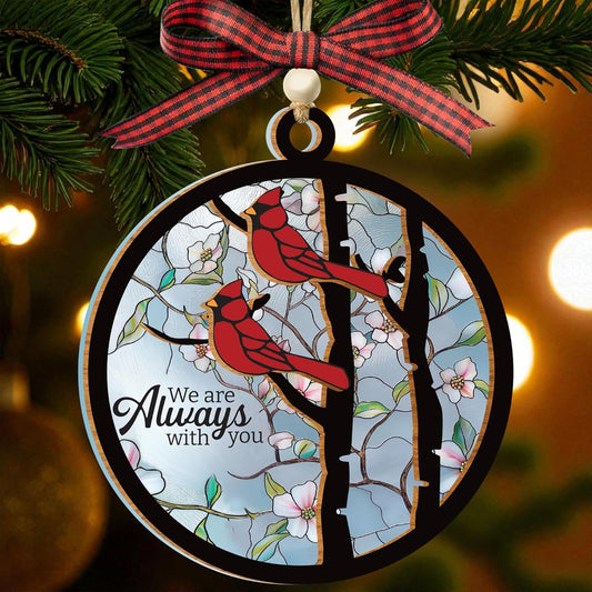 Christmas Ornament 2025 - Ornaments for Christmas Tree, Christmas Tree Ornament, Acrylic Christmas Ornaments, Suncatcher Effect Stained Glass Window Hanging (- KL Cardinal Ornament)
