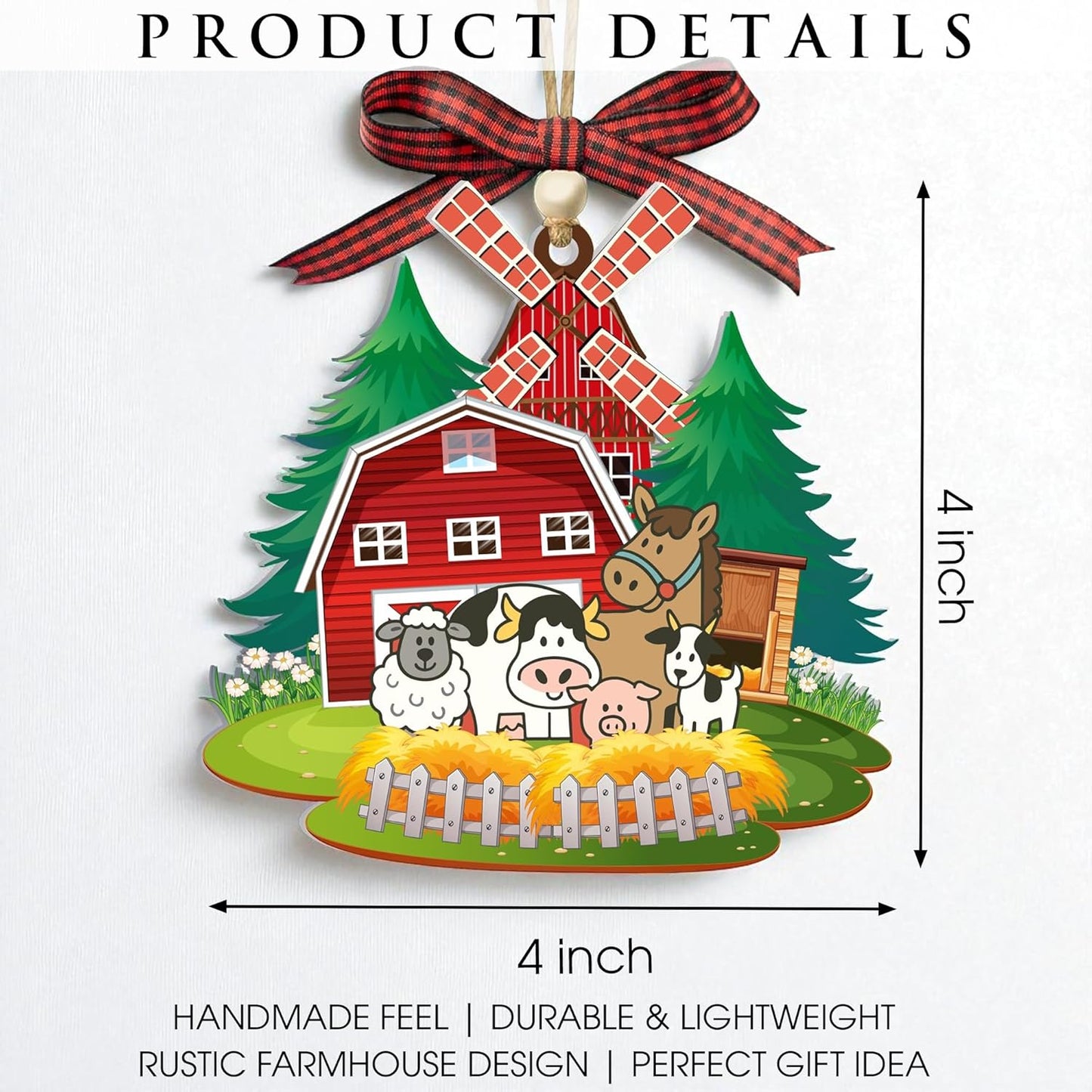 Farmer Christmas Ornament 2025 – Farming Xmas Ornament Farmhouse Tree Decor, Barn Ranch Farm Ornament, Country Holiday Decorations, Rustic for Farmer, Husband, Him