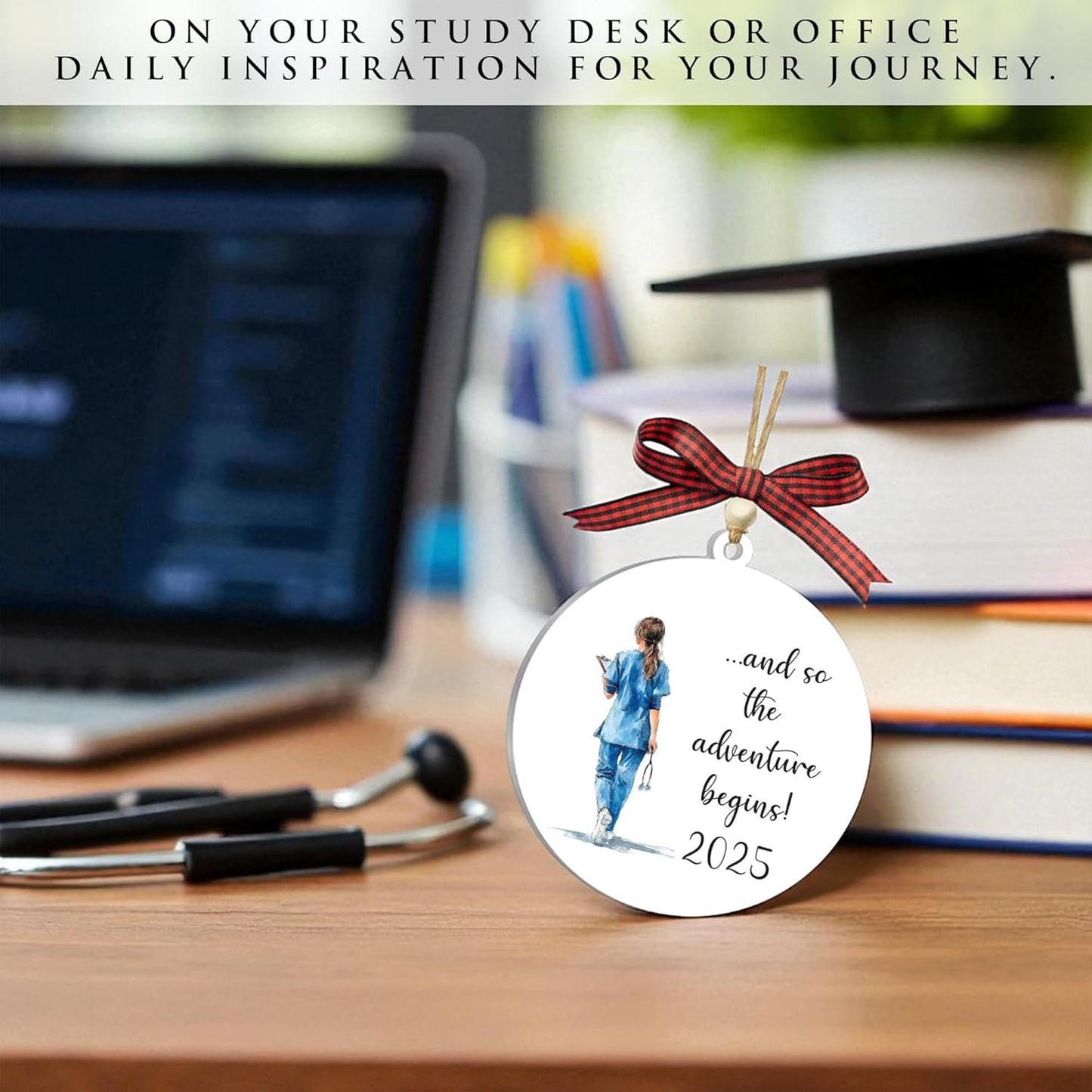 Nurse Ornament 2025 – Graduation Keepsake for Nursing Students, Thoughtful Present for Nurse Graduates, Unique Ornament for Women
