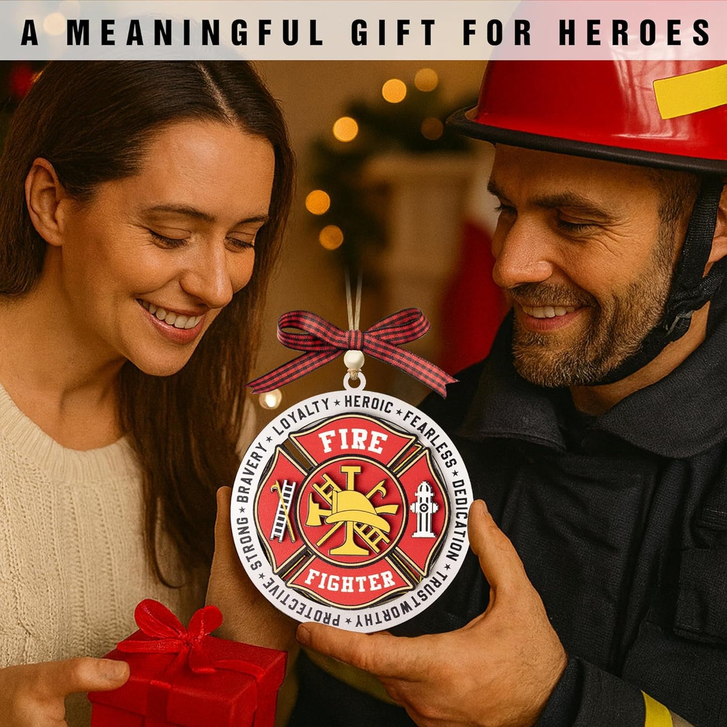 Firefighter Ornament 2025 – Fire Truck Ornaments, Firefighter Christmas Ornament, Fireman Santa, Personalized Firefighter Ornament, for Firefighters