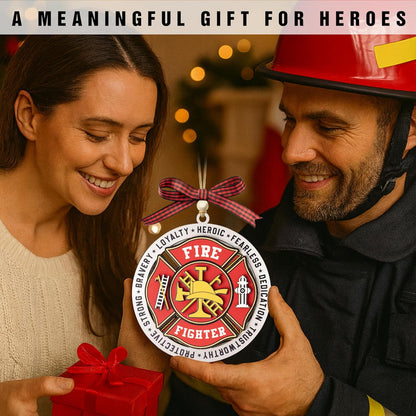 Firefighter Ornament 2025 – Fire Truck Ornaments, Firefighter Christmas Ornament, Fireman Santa, Personalized Firefighter Ornament, for Firefighters