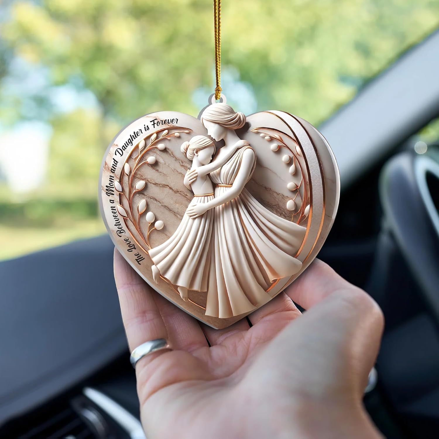 For Daughter Mom Grandma – Memorial Ornament for Loss of Mom, Bereavement Sympathy Gift, Christmas Keepsake for Mother Daughter (Mom&Daughter)