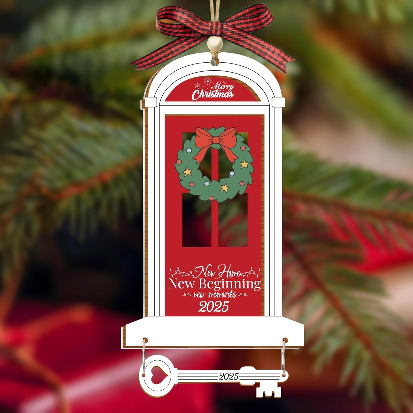 New Home Ornament 2025 – Our First Home Ornament, New House 1St Christmas 2 Layers Ornaments, First Christmas in Our New Home 2025,Housewarming Gifts, Xmas Tree Hanging Newlywed Ornaments