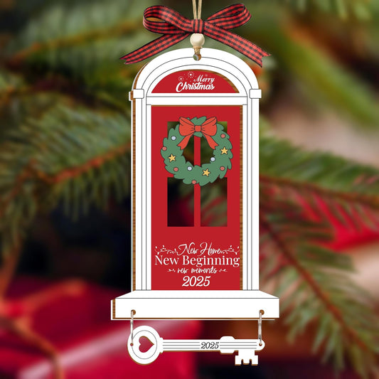 New Home Ornament 2025 – Our First Home Ornament, New House 1St Christmas 2 Layers Ornaments, First Christmas in Our New Home 2025,Housewarming Gifts, Xmas Tree Hanging Newlywed Ornaments