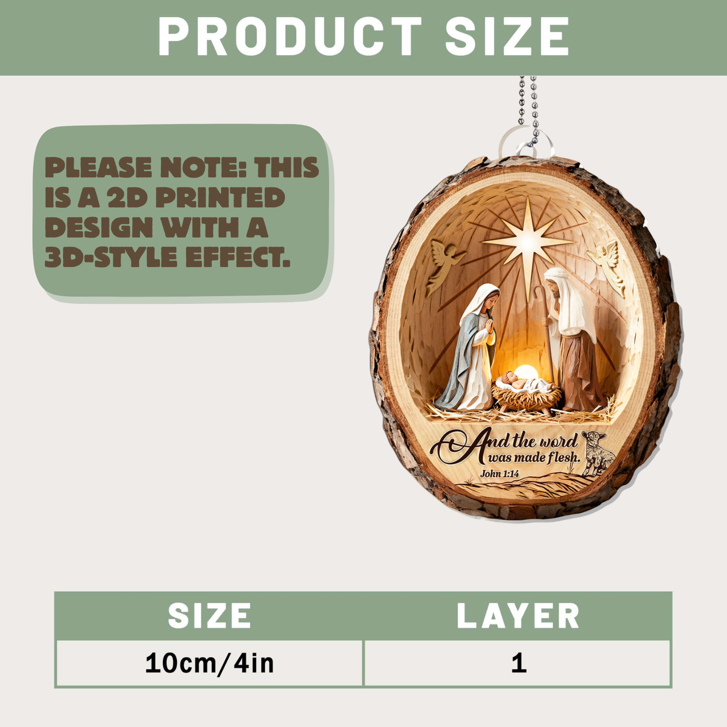 Emmanuel God With Us Ornament