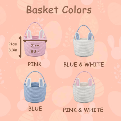 Crochet Easter Basket - Personalized Easter Basket With Name
