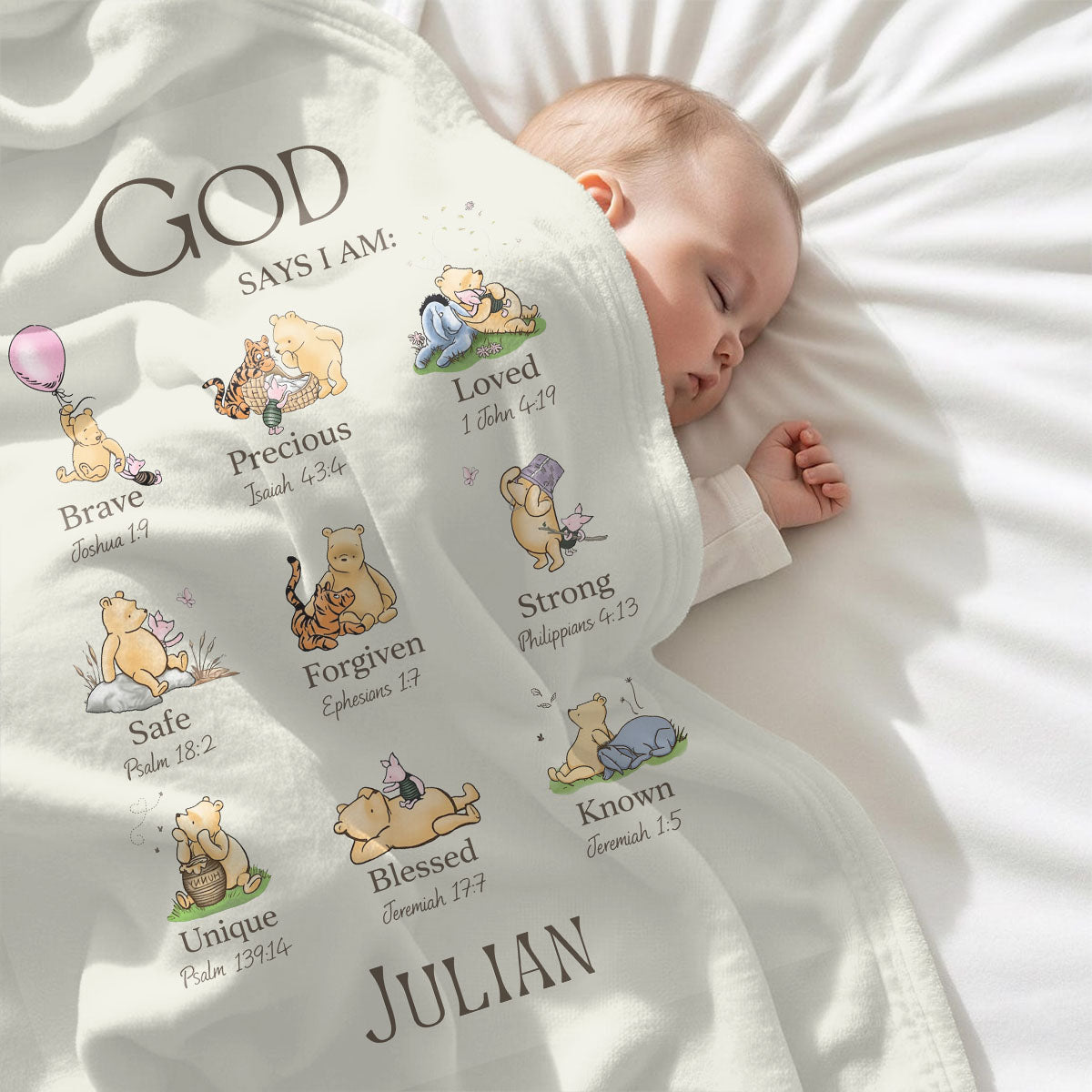 God Says I Am Baby - Personalized Sherpa Blanket