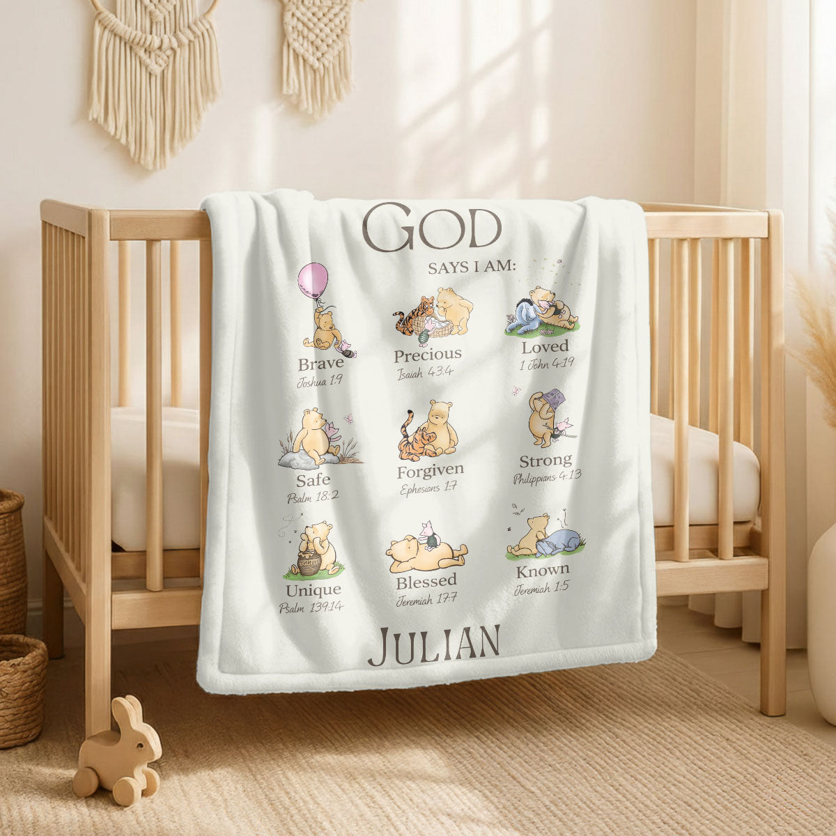 God Says I Am Baby - Personalized Sherpa Blanket