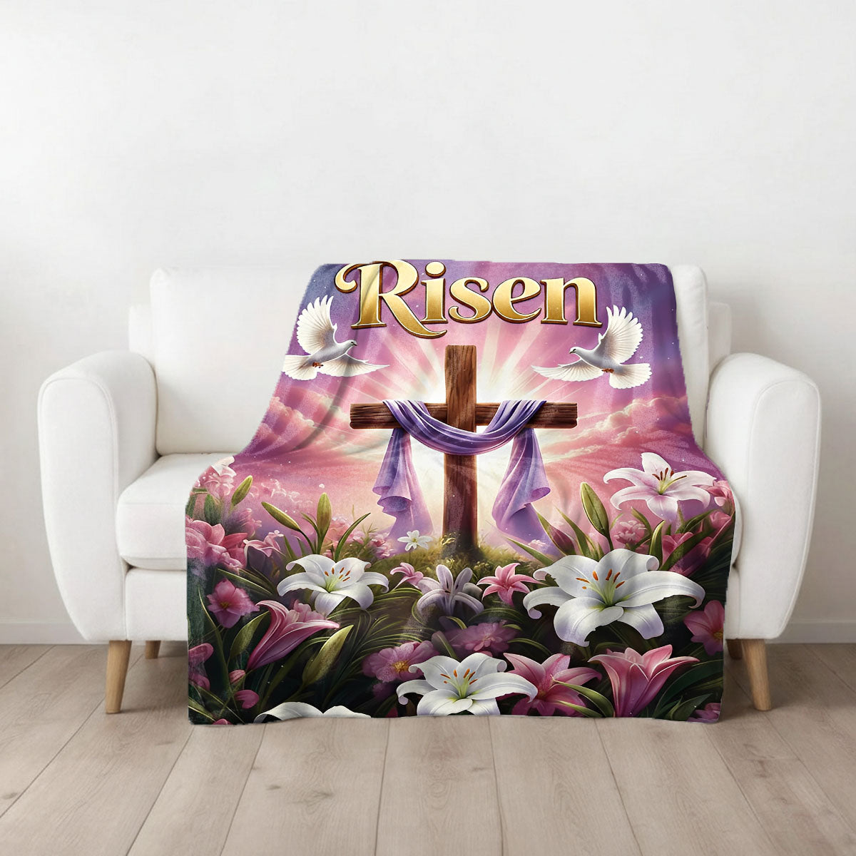 He Is Risen - Sherpa Blanket