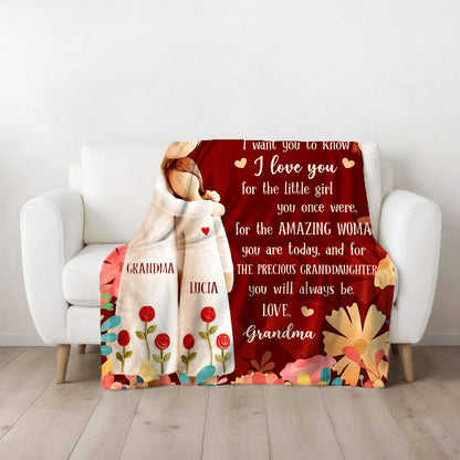 To My Granddaughter - Personalized Sherpa Blanket