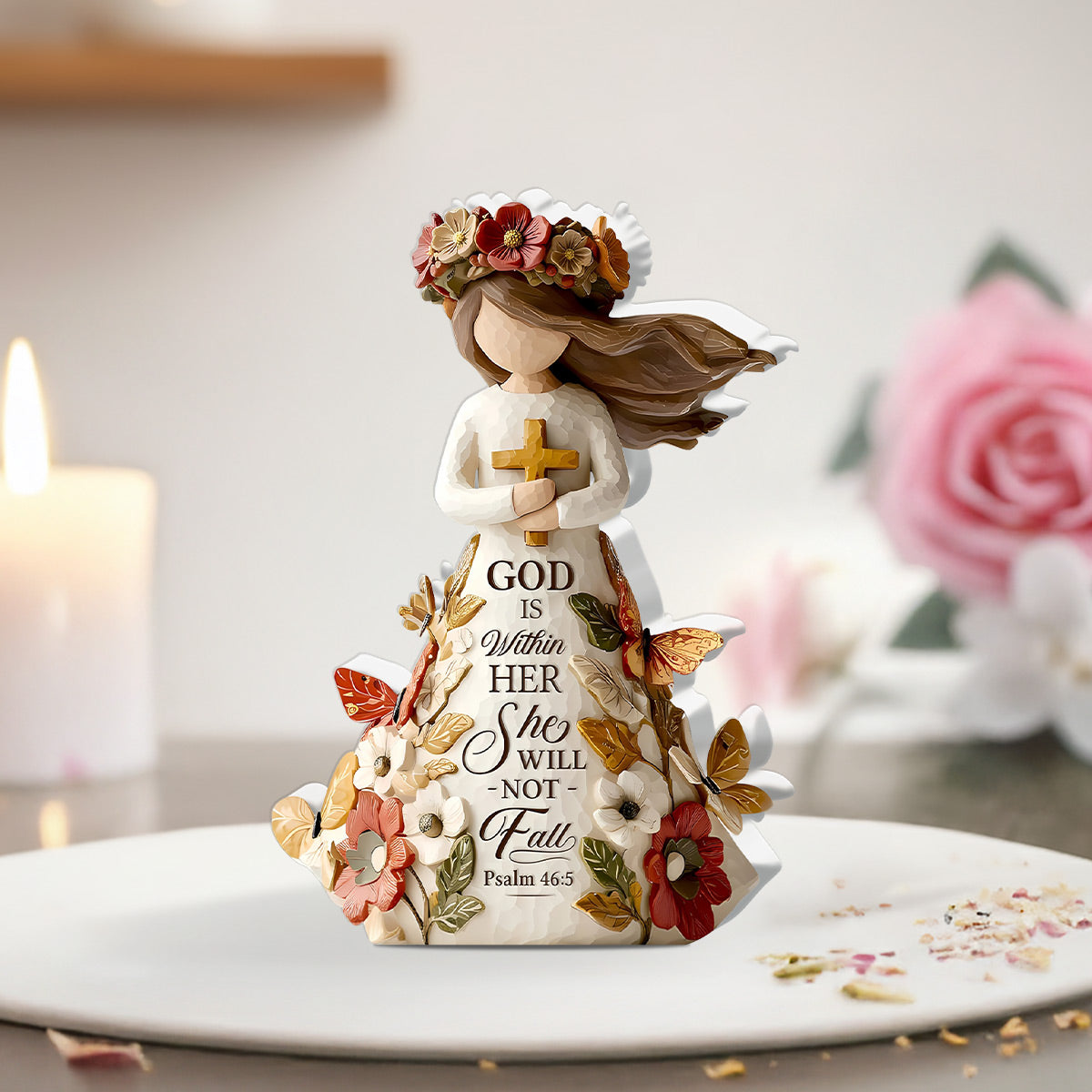 God Is Within Her She Will Not Fall - Acrylic Plaque
