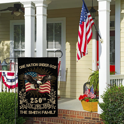 One Nation Under God - Personalized Garden Flag