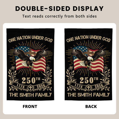 One Nation Under God - Personalized Garden Flag