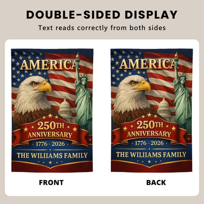 Anniversary Of Freedom - Personalized Garden Flag