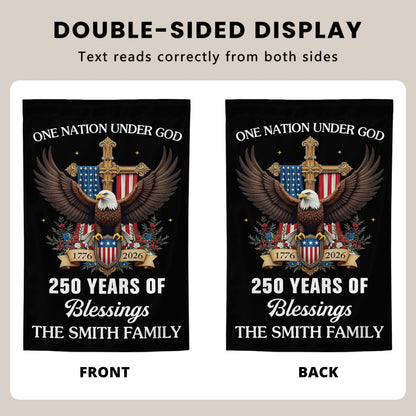 Blessings One Nation Under God - Personalized Garden Flag