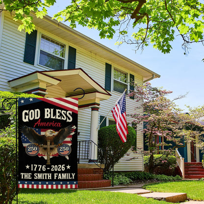God Bless America - Personalized Garden Flag