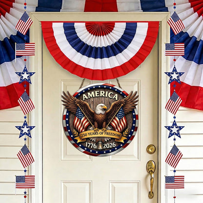Freedom American Eagle - Wooden Door Sign