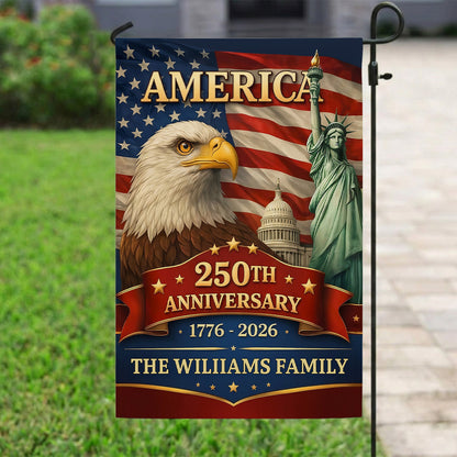 Anniversary Of Freedom - Personalized Garden Flag