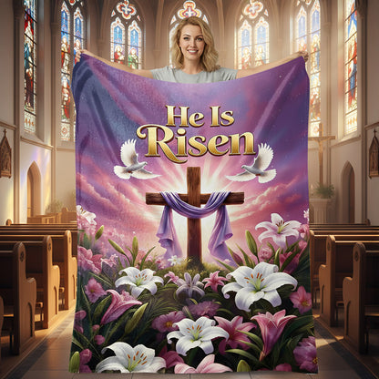 He Is Risen - Sherpa Blanket
