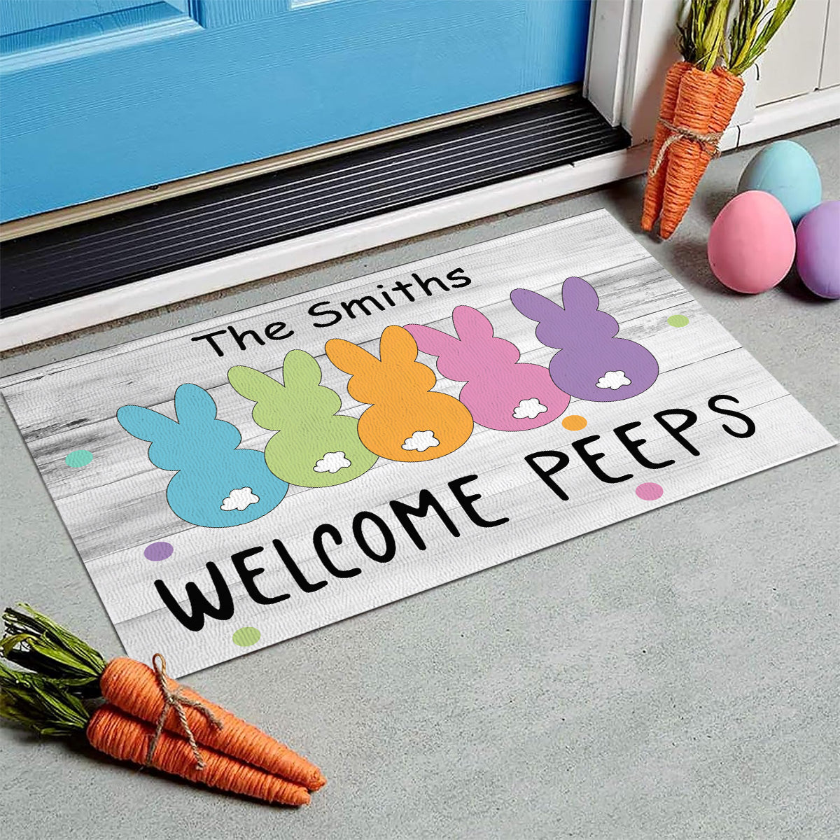 Welcome Peeps - Personalized Door Mat