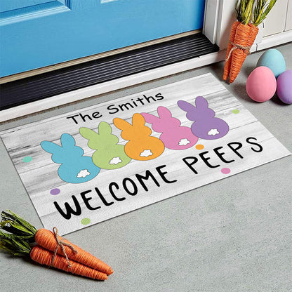 Welcome Peeps - Personalized Door Mat