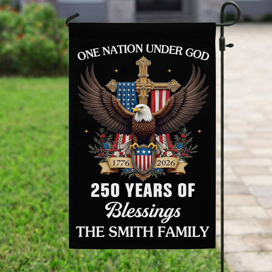 Blessings One Nation Under God - Personalized Garden Flag