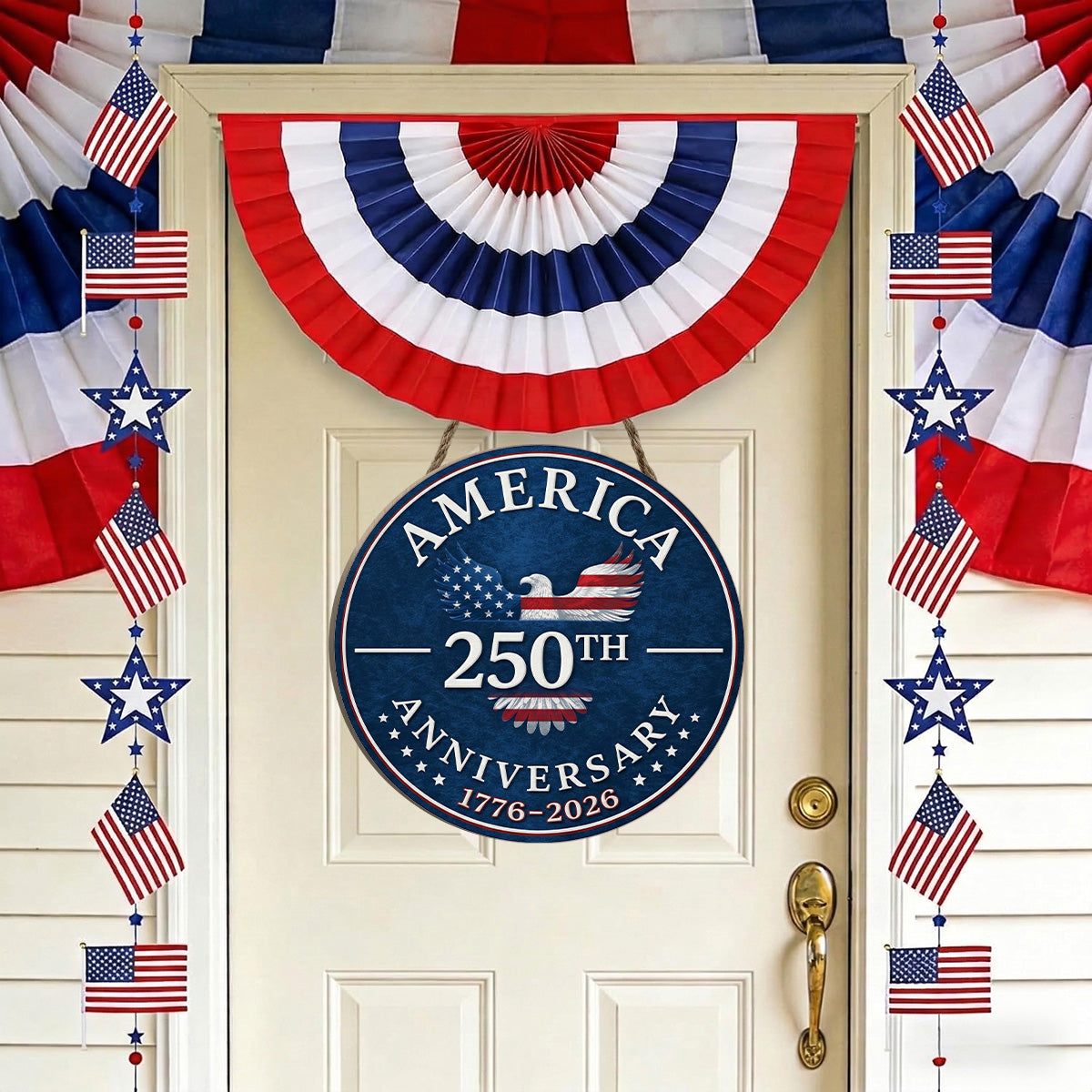 Freedom Anniversary - Wooden Door Sign