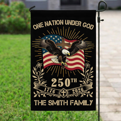 One Nation Under God - Personalized Garden Flag
