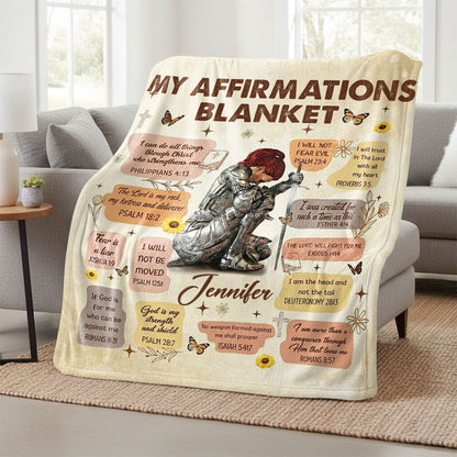 Woman Warrior - Personalized Sherpa Blanket