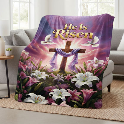 He Is Risen - Sherpa Blanket