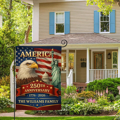 Anniversary Of Freedom - Personalized Garden Flag