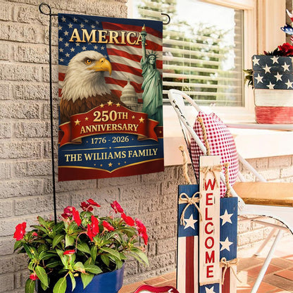 Anniversary Of Freedom - Personalized Garden Flag