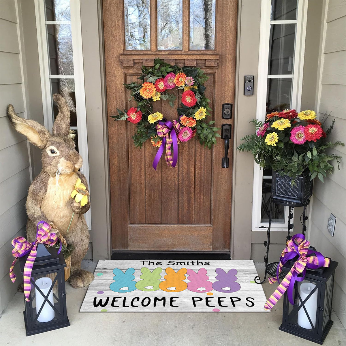 Welcome Peeps - Personalized Door Mat