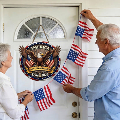 Freedom American Eagle - Wooden Door Sign