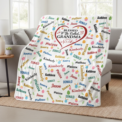 Blessed To Be Called Grandma - Personalized Sherpa Blanket