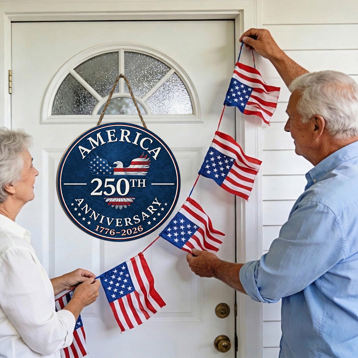 Freedom Anniversary - Wooden Door Sign