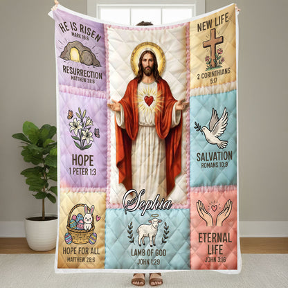 Jesus - Personalized Sherpa Blanket